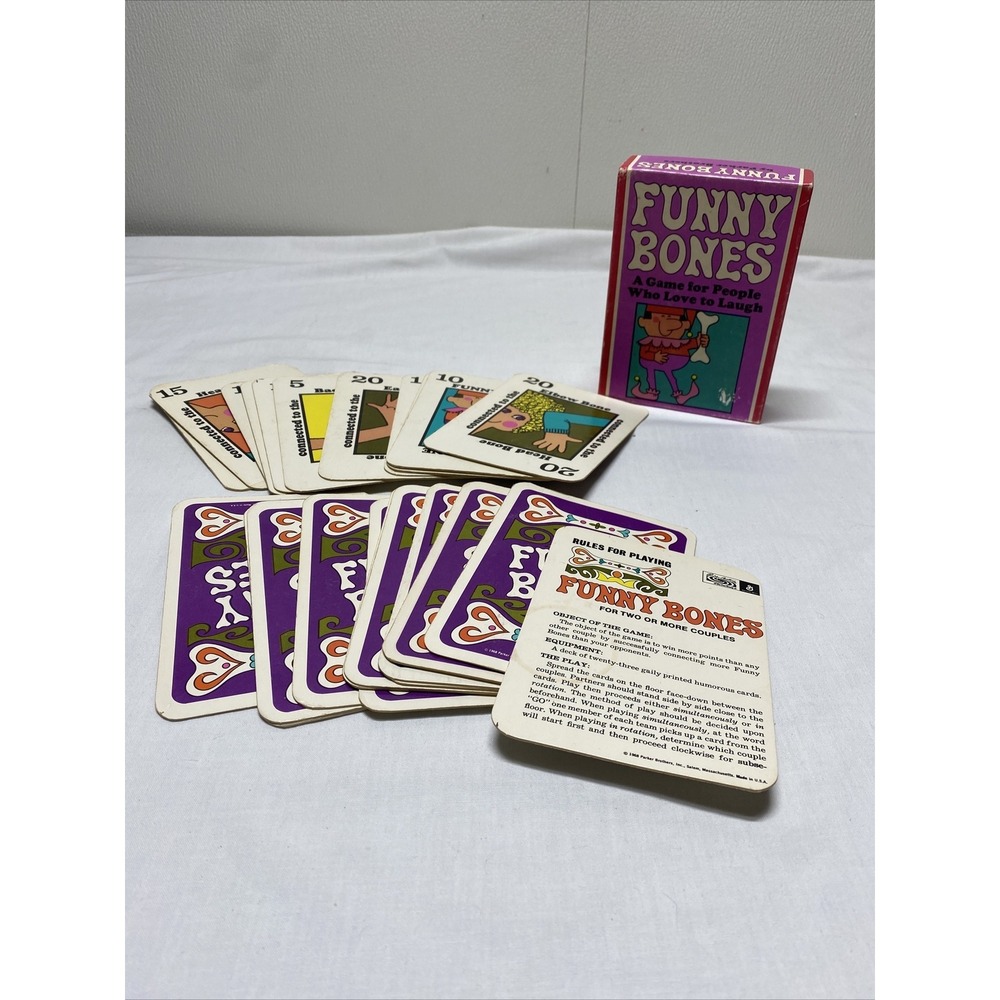 Vintage Funny Bones Game Card Game 1968 A Game for People Who Love to Laugh